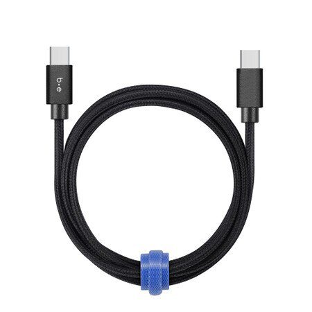 Braided Charge/Sync USB-C to USB-A Cable 4ft Black - Braided Charge/Sync USB-C to USB-C Cable 4ft Black 60W