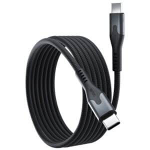 SelfCoil Magnetic Cable USB-C to USB-C 6ft 100W Black