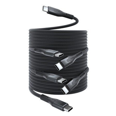 SelfCoil Magnetic Cable USB-C to USB-C 6ft 100W Black - Image 4