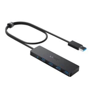 Ultra Slim 4-Port USB 3.0 Data Hub Black